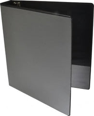 UNIVERSAL - 1-1/2" Sheet Capacity, 8-1/2 x 11", Round Ring Economy View Binder - Clear Matte Finish Overlay, Black - A1 Tooling