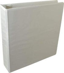 UNIVERSAL - 2" Sheet Capacity, 8-1/2 x 11", Round Ring Economy View Binder - Clear Matte Finish Overlay, White - A1 Tooling