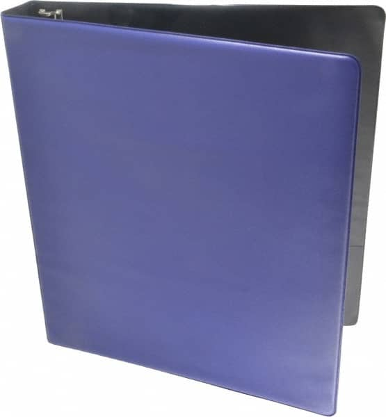 UNIVERSAL - 1" Sheet Capacity, 8-1/2 x 11", Round Ring Holders Without Label Holder - Suede Finish Vinyl Cover, Royal Blue - A1 Tooling