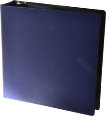 UNIVERSAL - 2" Sheet Capacity, 8-1/2 x 11", Round Ring Binder Without Label Holder - Suede Finish Vinyl Cover, Royal Blue - A1 Tooling