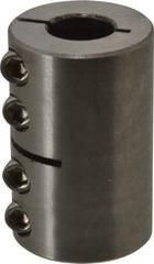 Climax Metal Products - 1/2" Inside x 1-1/8" Outside Diam, One Piece Split Clamping Collar - 1-3/4" Long - A1 Tooling