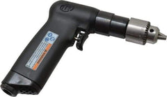 Ingersoll-Rand - 1/4" Keyed Chuck - Pistol Grip Handle, 3,800 RPM, 11 CFM, 0.33 hp, 90 psi - A1 Tooling