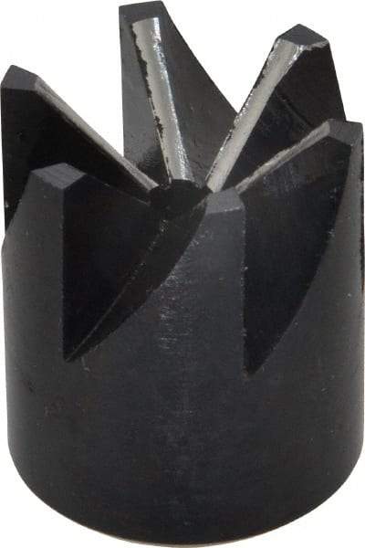 Made in USA - 90° Included Angle, 1/2-20" Hole Thread, Chamfer Edge, High Speed Steel, Outer Tube Edge Finishing Cutter - 1-1/8" Cutter Head Outside Diam, 3/4" Max Workpiece, 1-5/16" Long, 1/4" Threaded Hole Diam - A1 Tooling