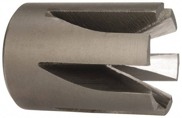 Made in USA - 90° Included Angle, 3/4-16" Hole Thread, Chamfer Edge, High Speed Steel, Outer Tube Edge Finishing Cutter - 1-1/2" Cutter Head Outside Diam, 1" Max Workpiece, 1-3/4" Long, 1/4" Threaded Hole Diam - A1 Tooling