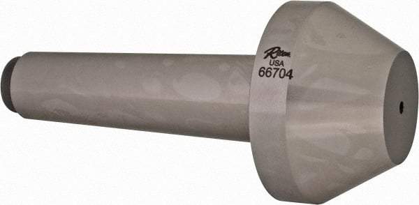 Riten - 2-3/4" Head Diam, Hardened Tool Steel Bull Nose Point Solid Dead Center - 4MT Morse Taper, 2-3/4" Point Diam, 1.077" Point Length, 2-5/64" OAL - A1 Tooling