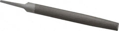 Value Collection - 6" Long, Second Cut, Half Round American-Pattern File - Double Cut, 5/32" Overall Thickness, Tang - A1 Tooling