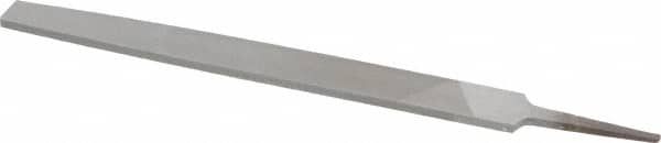 Value Collection - 8" Long, Smooth Cut, Flat American-Pattern File - Double Cut, 7/32" Overall Thickness, Tang - A1 Tooling