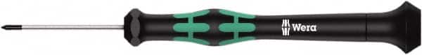 Wera - #000 Phillips Point, 40mm Blade Length Precision Phillips Screwdriver - 137mm OAL - A1 Tooling