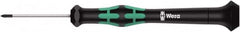 Wera - #000 Phillips Point, 40mm Blade Length Precision Phillips Screwdriver - 137mm OAL - A1 Tooling