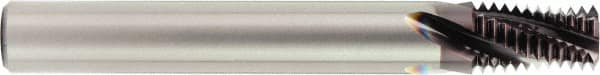 OSG - 1/8-27 NPT, 0.284" Cutting Diam, 3 Flute, Solid Carbide Helical Flute Thread Mill - Internal Thread, 0.426" LOC, 3" OAL, 5/16" Shank Diam - A1 Tooling