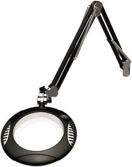 O.C. White - 43 Inch, Spring Suspension, Clamp on, LED, Black, Magnifying Task Light - 8 Watt, 7.5 and 15 Volt, 2x Magnification, 5-1/4 Inch Wide, 7-1/2 Inch Long - A1 Tooling