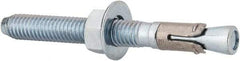 Powers Fasteners - 3/8" Diam, 3/8" Drill, 3-1/2" OAL, 1-5/8" Min Embedment Wedge Expansion Concrete Anchor - Stainless Steel (Clip)/Steel (Body), Zinc-Plated Finish, Hex Nut Head, Hex Drive, 2-1/4" Thread Length - A1 Tooling