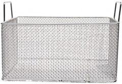 Marlin Steel Wire Products - 12" Deep, Rectangular Stainless Steel Mesh Basket - 1/4" Perforation, 18" Wide x 9" High - A1 Tooling