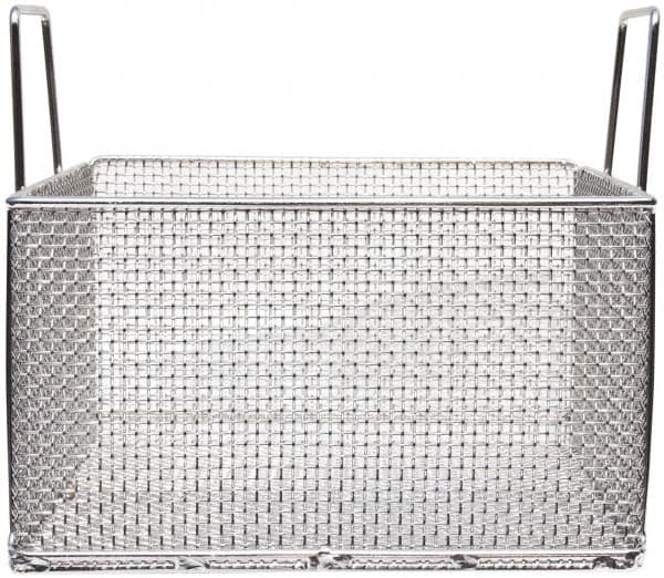 Marlin Steel Wire Products - 14" Deep, Square Stainless Steel Mesh Basket - 1/4" Perforation, 14" Wide x 8" High - A1 Tooling