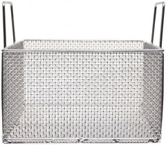 Marlin Steel Wire Products - 14" Deep, Square Stainless Steel Mesh Basket - 1/4" Perforation, 14" Wide x 8" High - A1 Tooling