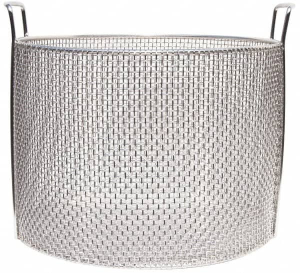 Marlin Steel Wire Products - Round Stainless Steel Mesh Basket - 1/4" Perforation, 14" Wide x 10" High - A1 Tooling