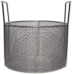 Marlin Steel Wire Products - Round Stainless Steel Mesh Basket - 1/4" Perforation, 12" Wide x 8" High - A1 Tooling