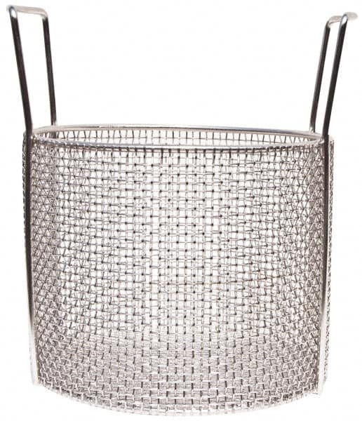 Marlin Steel Wire Products - Round Stainless Steel Mesh Basket - 1/4" Perforation, 10" Wide x 8" High - A1 Tooling