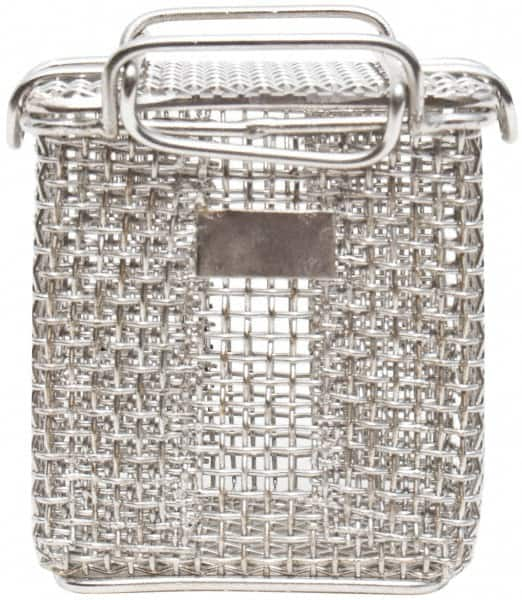 Marlin Steel Wire Products - 3-1/4" Deep, Rectangular Stainless Steel Mesh Basket - 5/32" Perforation, 3-3/8" Wide x 4" High - A1 Tooling