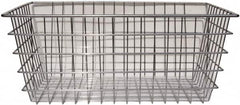 Marlin Steel Wire Products - 16" Deep, Rectangular Steel Wire Basket - 1-3/8" Perforation, 24" Wide x 10" High - A1 Tooling