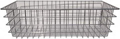 Marlin Steel Wire Products - 18" Deep, Rectangular Steel Wire Basket - 1-3/8" Perforation, 28" Wide x 8" High - A1 Tooling