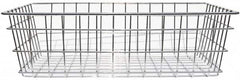 Marlin Steel Wire Products - 18" Deep, Rectangular Steel Wire Basket - 1-3/8" Perforation, 24" Wide x 8" High - A1 Tooling