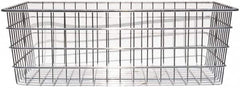 Marlin Steel Wire Products - 14" Deep, Rectangular Steel Wire Basket - 1-3/8" Perforation, 20" Wide x 6" High - A1 Tooling