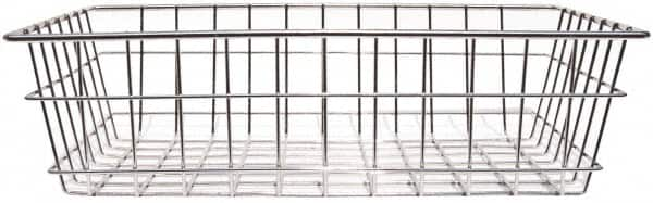 Marlin Steel Wire Products - 12" Deep, Rectangular Steel Wire Basket - 1-3/8" Perforation, 18" Wide x 5" High - A1 Tooling