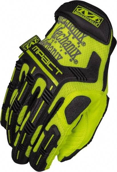 Mechanix Wear - Size 2XL Synthetic Leather/TPR Anti-Vibration/Impact Protection Work Gloves - Uncoated, Hook & Loop Cuff, Full Fingered, Hi-Vis Yellow, Paired - A1 Tooling