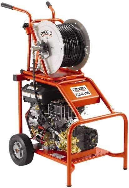 Ridgid - Gas Jet Battery Drain Cleaning Machine - For 2" to 10" Pipe, 3/8" x 300' Cable - A1 Tooling