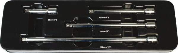 Paramount - 3/8" Drive Socket Wobble Extension Set - 4 Pieces, Includes 3, 6, 8, 12" Lengths - A1 Tooling