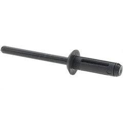 Value Collection - Large Flange Head Nylon Open End Blind Rivet - 5/32" to 1/4" Grip, 11/32" Head Diam, 21/32" Length Under Head, - A1 Tooling