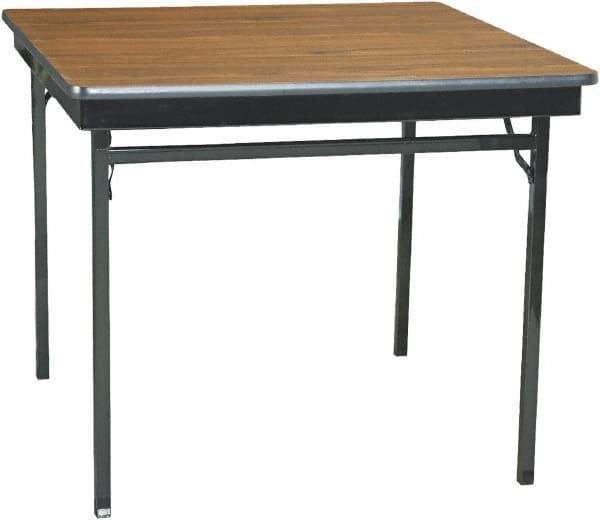 Barricks - 36" Long x 36" Wide x 30" High, Folding Table - Walnut & Black - A1 Tooling