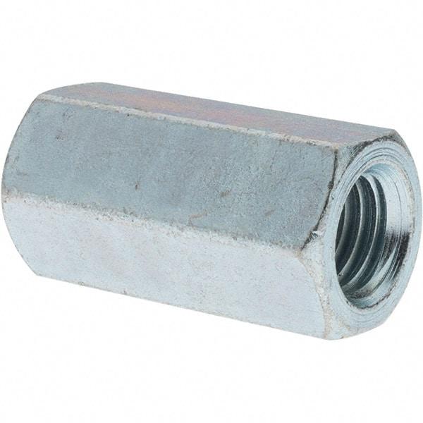 Value Collection - M14x2.00 Metric Coarse, 54mm OAL Steel Standard Coupling Nut - Zinc-Plated Finish, 28mm Width Across Flats - A1 Tooling