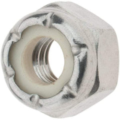 Value Collection - 1/4-20 UNC 18-8 Hex Lock Nut with Nylon Insert - 7/16" Width Across Flats, 19/64" High - A1 Tooling