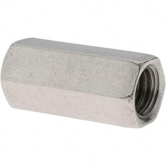 Value Collection - 3/8-16 UNC, 1-1/8" OAL Stainless Steel Standard Coupling Nut - 1/2" Width Across Flats - A1 Tooling