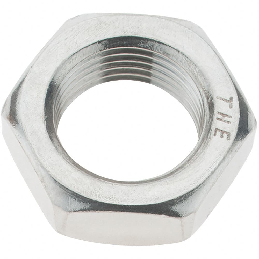 Value Collection - 3/4-16 UNC Stainless Steel Right Hand Hex Jam Nut - 1-1/8" Across Flats, 27/64" High - A1 Tooling