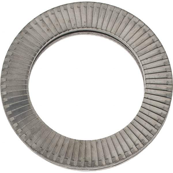 Made in USA - 1.1496" OD, Uncoated, Stainless Steel Wedge Lock Washer - Grade 316L, 0.7598 to 0.7756" ID - A1 Tooling