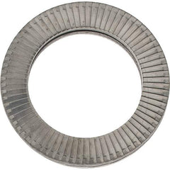 Made in USA - 1.1496" OD, Uncoated, Stainless Steel Wedge Lock Washer - Grade 316L, 0.7598 to 0.7756" ID - A1 Tooling