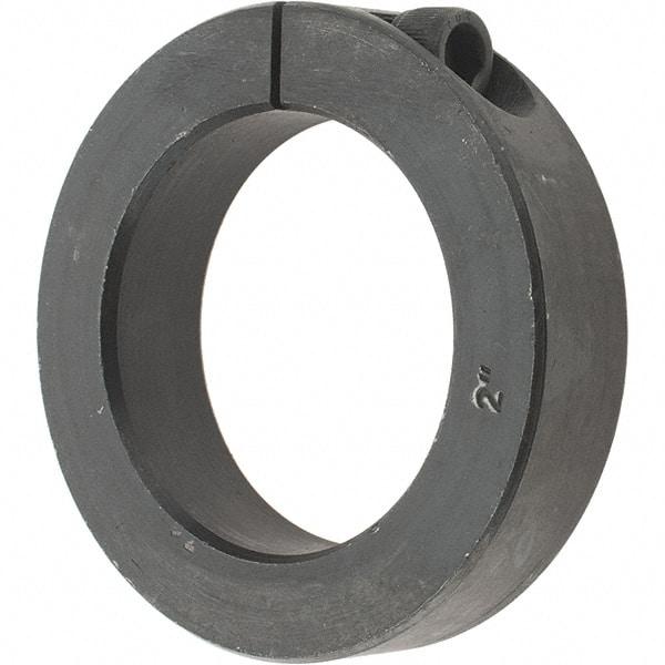 Value Collection - 2" Bore, Steel, One Piece Clamp Collar - 3" Outside Diam, 11/16" Wide - A1 Tooling