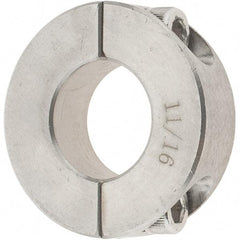 Value Collection - 11/16" Bore, Stainless Steel, Two Piece Two Piece Split Shaft Collar - 1-1/2" Outside Diam, 1/2" Wide - A1 Tooling