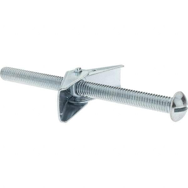 Value Collection - 3/8" Diam, 5" Long, Toggle Bolt Drywall & Hollow Wall Anchor - Steel, Use with Concrete/Masonry, Hollow Tile, Plaster & Wallboard - A1 Tooling