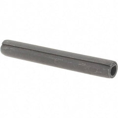 Value Collection - 7/32" Diam x 1-3/4" Long Coiled Spring Pin - Grade 1070-1090 Alloy Steel, Black Oxide Finish - A1 Tooling