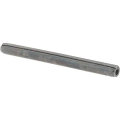 Value Collection - 1/8" Diam x 1-1/2" Long Coiled Spring Pin - Grade 1070-1090 Alloy Steel, Black Oxide Finish - A1 Tooling