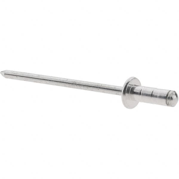 Value Collection - Dome Head Aluminum Multi Grip Blind Rivet - Steel Mandrel, 0.039" to 0.189" Grip, 0.328" Length Under Head, 1/8" Body Diam - A1 Tooling