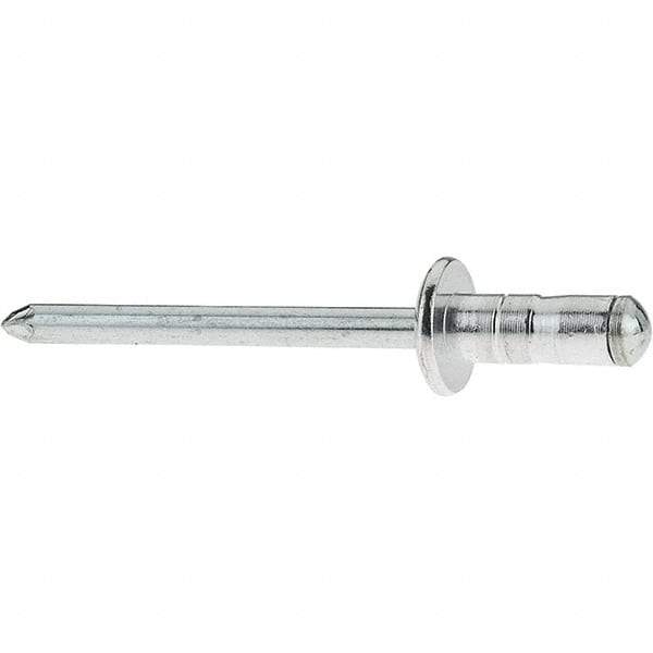 RivetKing - Dome Head Aluminum Multi Grip Blind Rivet - Steel Mandrel, 0.063" to 0.252" Grip, 0.44" Length Under Head, 3/16" Body Diam - A1 Tooling