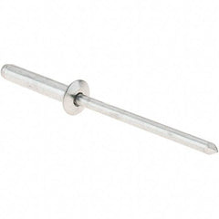 RivetKing - Size 4-8 Dome Head Aluminum Open End Blind Rivet - Aluminum Mandrel, 3/8" to 1/2" Grip, 1/8" Body Diam - A1 Tooling