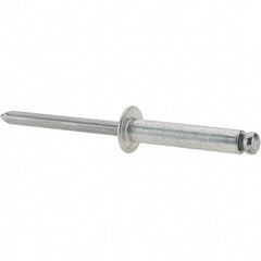 Value Collection - Size 612 Dome Head Steel Open End Blind Rivet - Steel Mandrel, 0.626" to 3/4" Grip, 3/8" Head Diam, 0.192" to 0.196" Hole Diam, 0.95" Length Under Head, 3/16" Body Diam - A1 Tooling