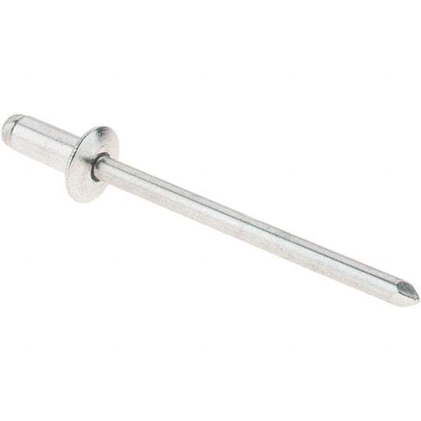 RivetKing - Size 4-2 Dome Head Aluminum Open End Blind Rivet - Aluminum Mandrel, 1/8" Max Grip, 1/8" Body Diam - A1 Tooling