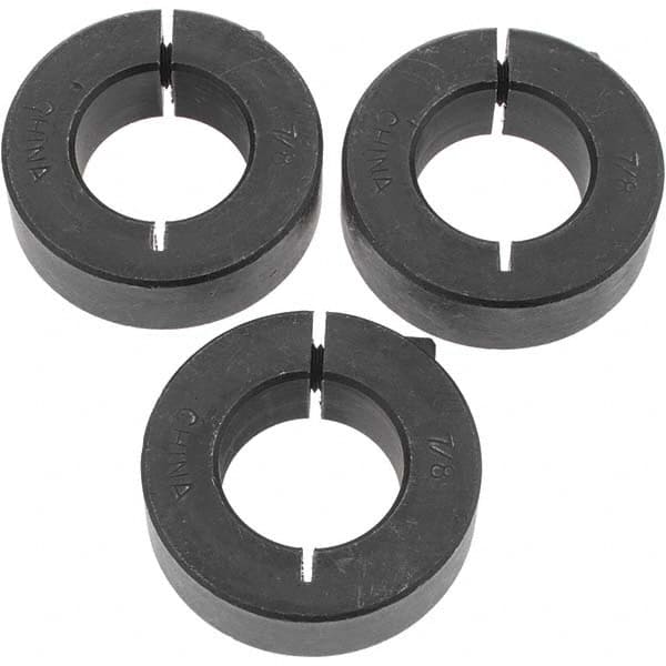 Value Collection - 7/8" Bore, Steel, One Piece Clamp Collar - 1-5/8" Outside Diam, 1/2" Wide - A1 Tooling